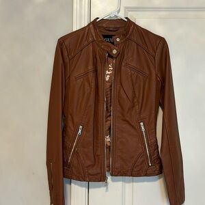 Guess Brown Leather Jacket